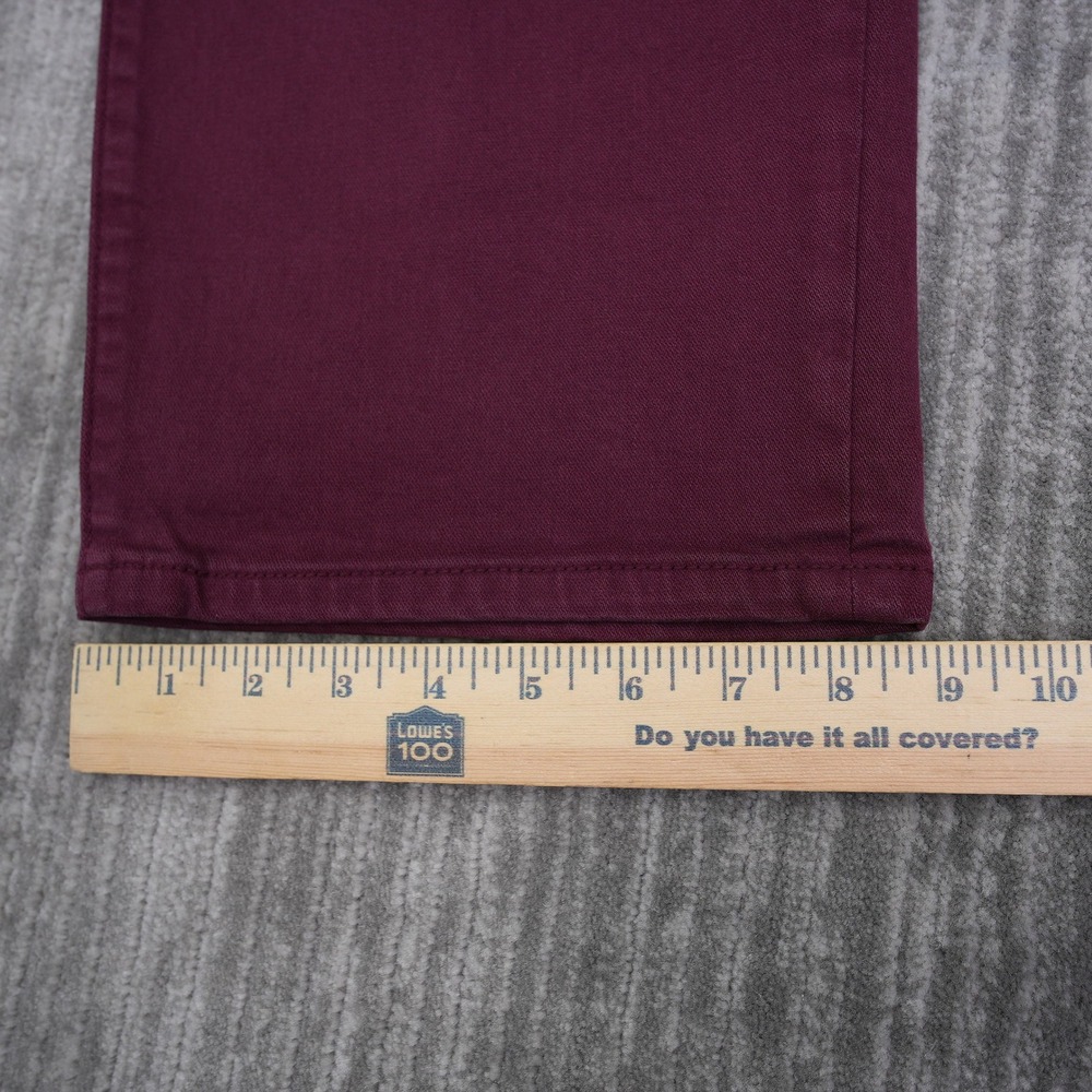 Lucky Brand 121 Heritage Slim Burgundy Stretch Jeans Mens 40x32 Fit 41X32.5 - Picture 7 of 12